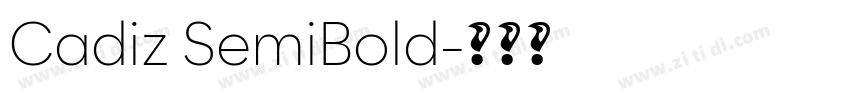 Cadiz SemiBold字体转换